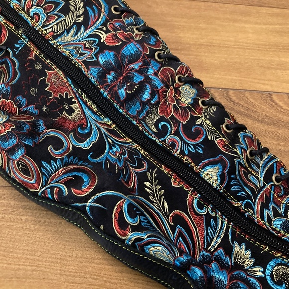 L'Artiste Spring Step Rarity Floral Jacquard Wide Calf Tall Boots Iridescent 1x - Picture 7 of 11